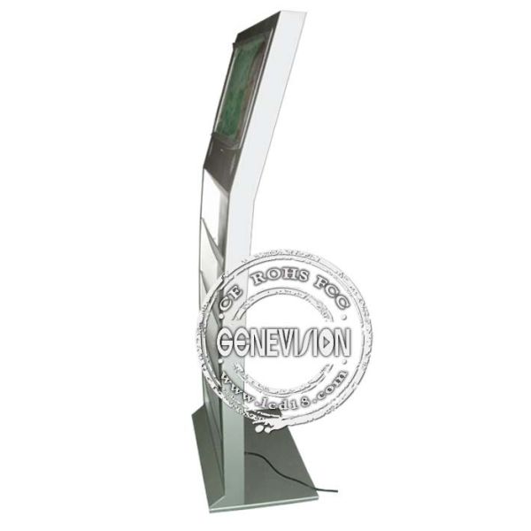 Floor Standing Kiosk Digital Signage With Newspaper Shelf