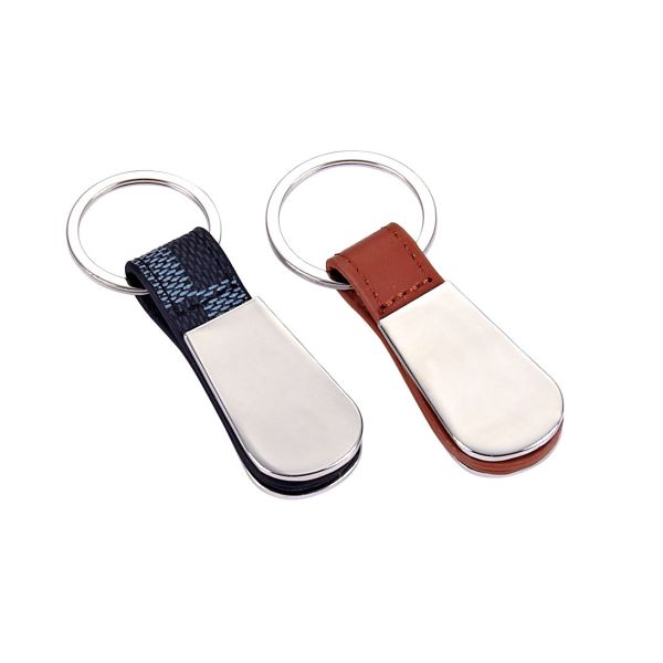 Personalized Classic Leather Keychains with Optional Colors