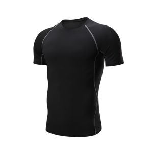 Polyester Printed Blank T Shirts Jogging Slim Fit Physical Exercise