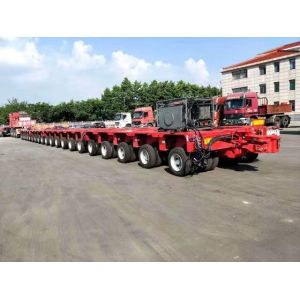 16 Axles Low Bed Hydraulic Modular Semi Trailer For Self-Propelled Machine