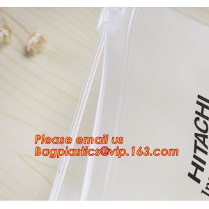 high quality a4 plastic PP poly envelope zipper lock file folder bag with front