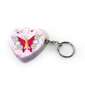 Quality heart pocket tin with key ring for sale