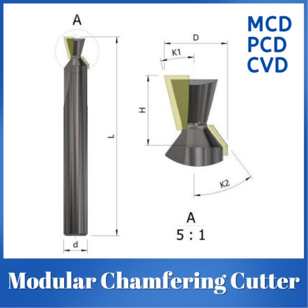 Buy Multi Angle MCD PCD CVD Diamond Tools Modular Chamfering Cutter at wholesale prices