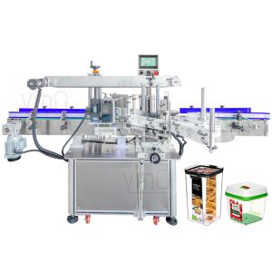 Quality Double Side Flat Sticker Applicator Automatic Square Bottle Front Back Two Sides Labeling Machine for sale
