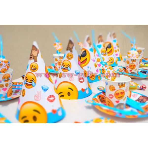 Emoji Smile Cry Kids Birthday Party Decoration Set Party Supplies Baby Birthday Party Pack event party supplies