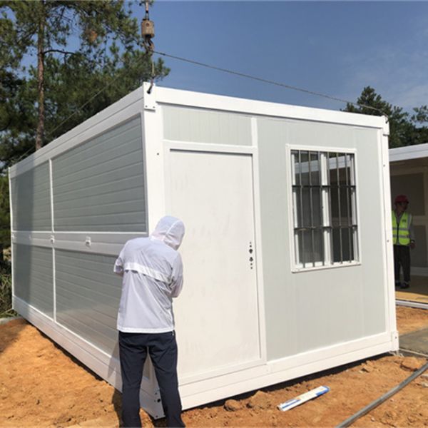 Buy Folding Container House with High Flexibility Strong Steel Structure with Rock Wool Sandwich Panel for Versatile Design at wholesale prices