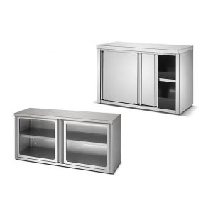 Sliding 1.5m Hanging Kitchen Cabinets With Glass Door
