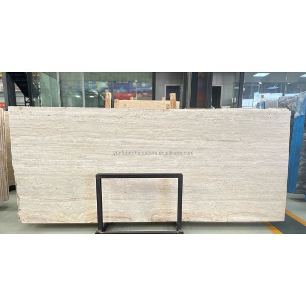 Marble Travertine Stone Big Slab Polished for Modern Hotel Villa Interior Design