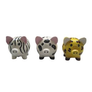 PROP65 Handmade Ceramic Piggy Bank Cadmium Free