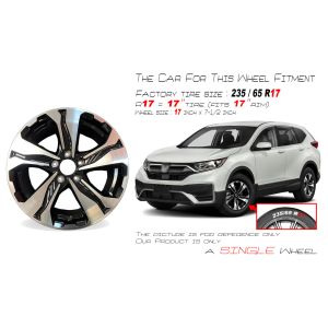 17" Machined Black Wheel For Honda CR-V 17-20 OEM Alloy Rim 64110