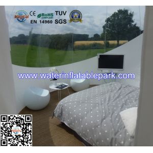 Single Layer PVC Inflatable Bubble Tent , Inflatable Igloo Tent