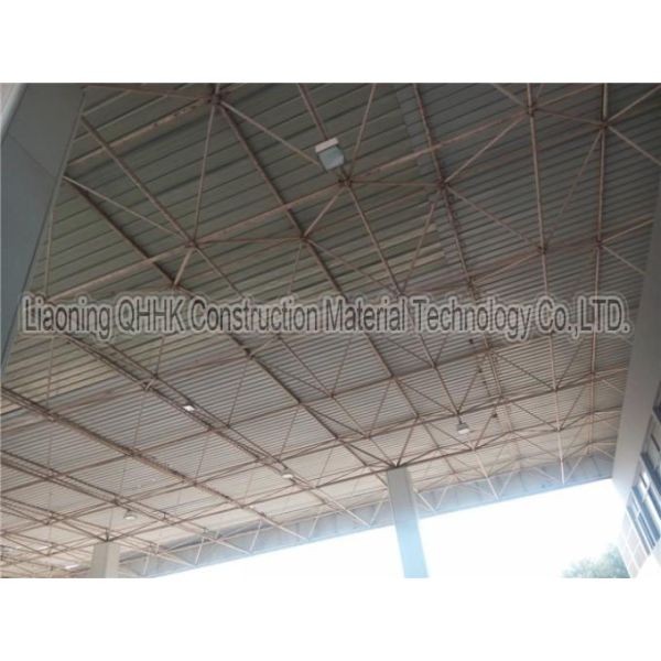 prefabricated space frame steel structure petrol station construction