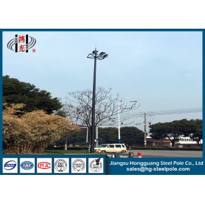 China SS400 Octagonal Anti Rust Flood Light Poles With Inner Climbing Ladder For Residential Area Lighting on sale