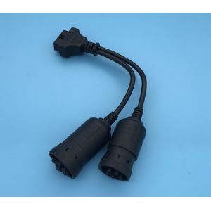 China OBD2 OBDII Female to Deutsch 6 Pin J1708 Female and 9 Pin J1939 Female Splitter Y Cable on sale