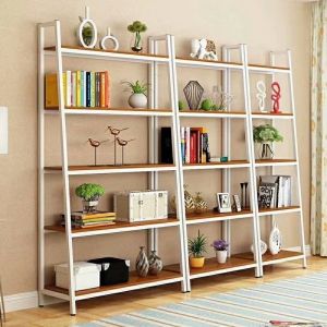 China Industrial Wood And Metal Shelves , Heavy Duty Metal Steel Iron And Wood Bookcase on sale