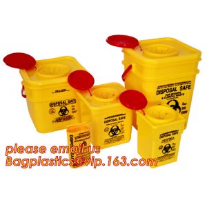 Medical plastic wall mounted bracket and holder with gloves box for 5qt sharps