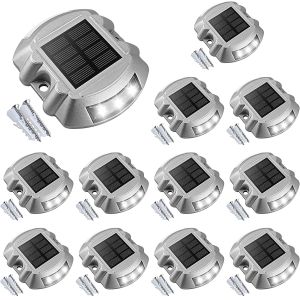 246g Screw Mounted Aluminum PC Solar Dock Light IP67 Waterproof