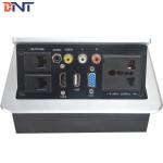 Multimedia data power socket for table hidden design tabletop pop up socket