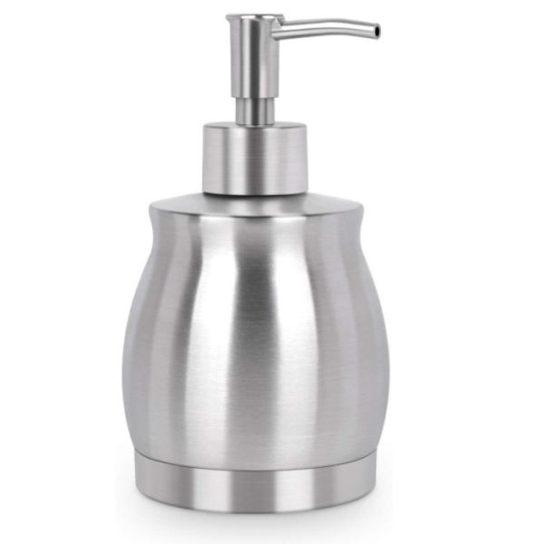 Buy Manual Hand Bathroom Soap Stand  390ml Stainless Steel Liquid Soap Container at wholesale prices
