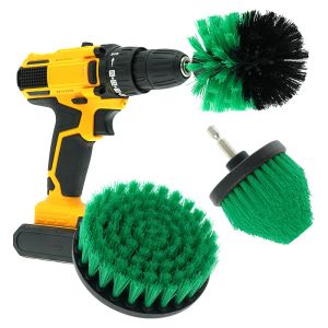 Quality Green Power Brush Scrubber Set Grout Cleaner Tool Drill for sale