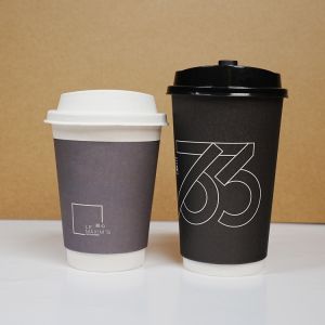 6 Oz 8 Oz 10 Oz 12 Oz 16 Oz Hot Drink Cup With Lid Offset Printing Eco-friendly
