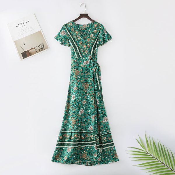 Buy Factory Wholesales SPRING WRAP DRESS at wholesale prices