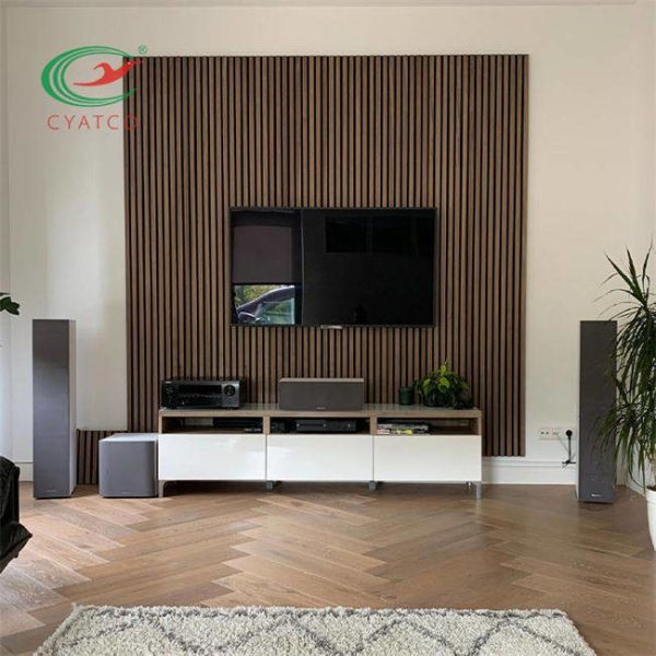Buy Walnut MDF Wood Slat Wall Panel Multipurpose Practical For Office at wholesale prices