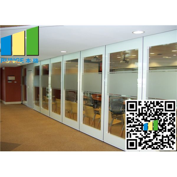 Malaysis Single Glass Wall Partition With Doors Aluminum Track