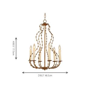 Country Rod iron chandelier lighting (WH-CI-50)