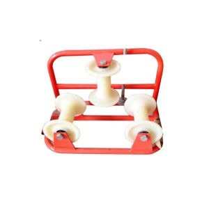 Self Lubrication 10KN Cable Pulling Rollers With Aluminum Nylon Wheel