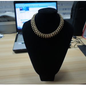 Quality Graceful OEM /ODM mixed metal necklaces with rhinstones(Gold ,silver ,black ,white) for sale