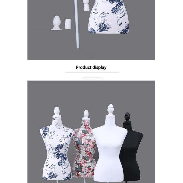 Factory direct sales foam cloth female model clothing display props bust printed linen cloth pin-inserable cloth
