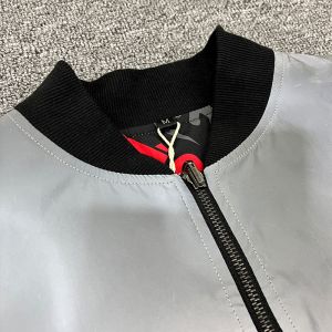 Custom Heat Transfer Print Windbreaker Jacket For Men Reflective Shiny Finish
