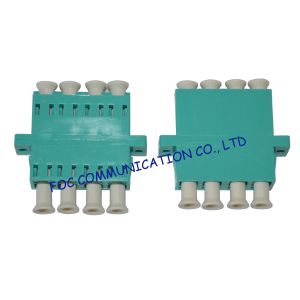 China Optical Fiber Adapter LC Quad OM3 Low Insertion Loss Good Reliability For FTTX on sale