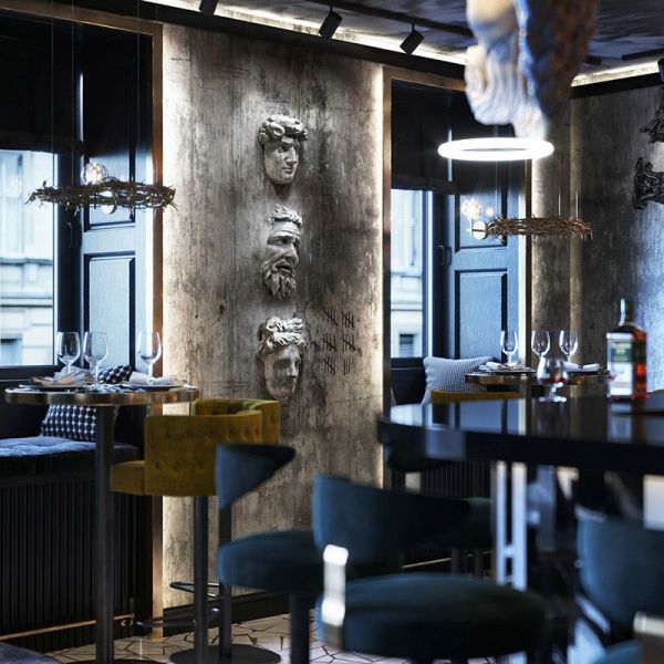 Customization Pub Table Chairs Combination Metal Leisure Drinks Table Fabric Sofa Card Seat