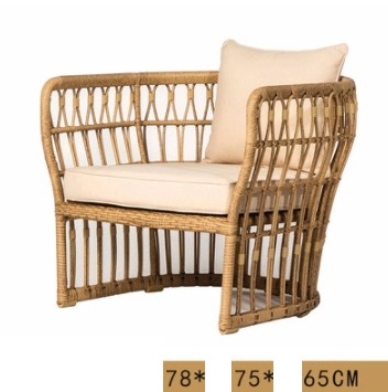 Large Rattan Casual Dining Set Villa Patio Garden Courtyard Hand Woven Couch Home