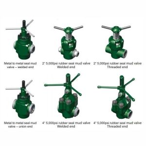 API 6A DM Mud Gate Valve 4inch 7500PSI SCH XXH Butt Weld Ends Casting Body Mud
