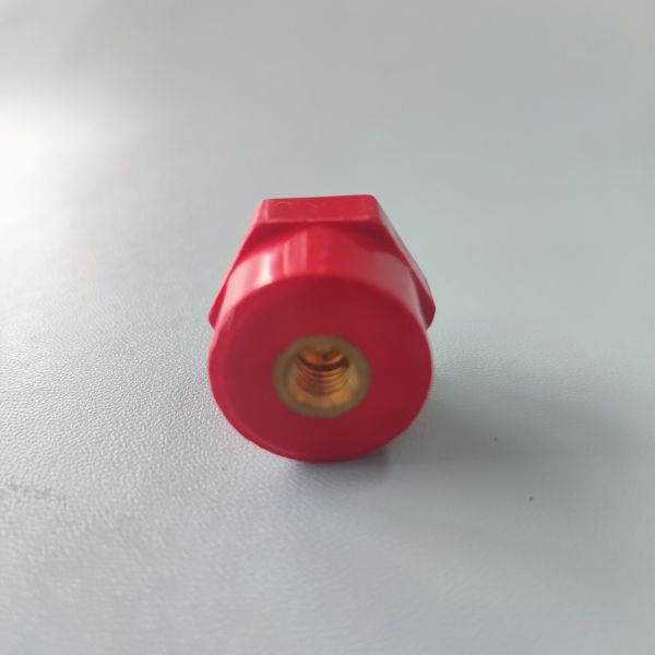 Red Nylon Pillars High Voltage Reisitant Hexagonal M6 Brass Isolation Distance