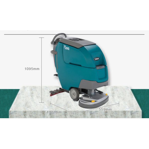 Tennant T300e Small Hand Push Floor Washer Commercial Factory Workshop Floor Washer