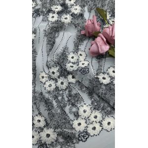 Luxury Metallic Lace Fabric Elegent Wedding Embroidery Fabric