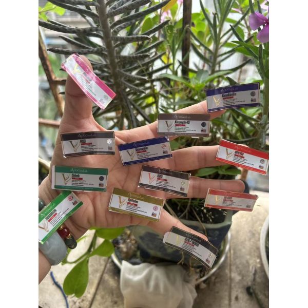 Buy 2ml Vial Labels For Diffirent Peptide  Products With Round Gold Prinitng at wholesale prices