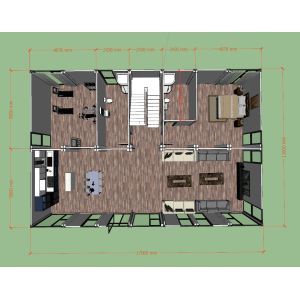 Portable 20ft Modular Container Homes , Site Office Prefab Container Homes