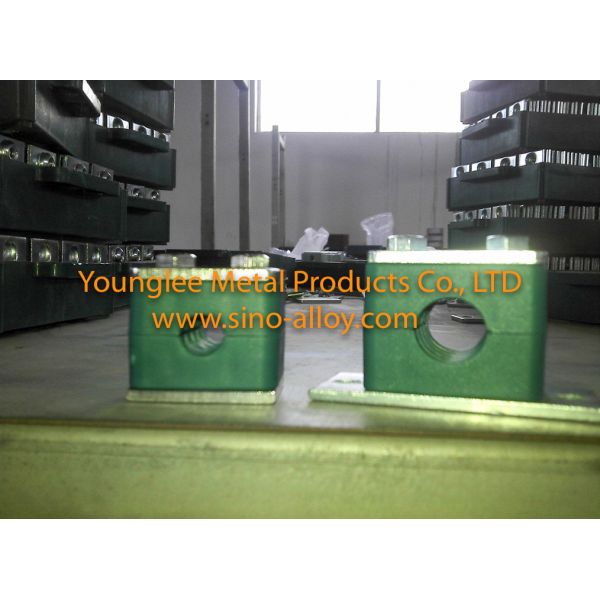 Buy Galvanized steel standard series / light duty Stauff pipe clamps with high strength bolts at wholesale prices