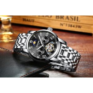 Stainless Steel Tourbillon Mechanical Watch Mens Mechanical Watches