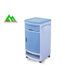 Steel Bedside Tables Hospital Ward Equipment , Bedside Cabinet On Wheels