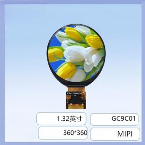 1.32-Inch Round TFT LCD Display | 360×360 Pixels High-Res, GC9C01 Driver Chip,