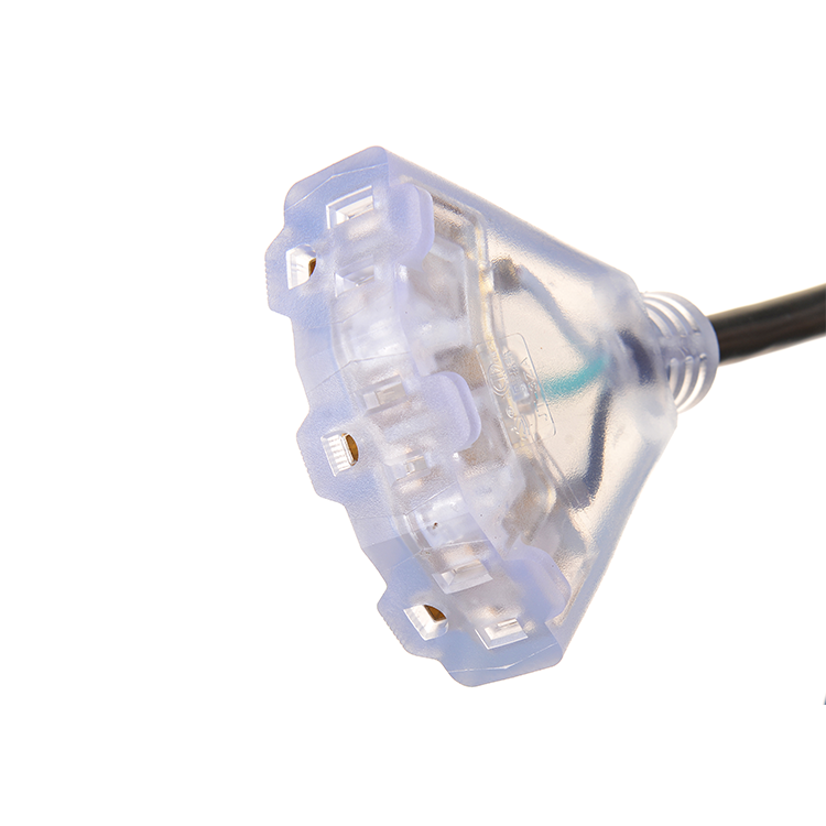 Other ETL 25Ft 12/3 Outdoor Extension Cord 3-Outlets 12 Gauge 3 Prong Waterproof with Lighted End 15A 12AWG 1875W SJTW