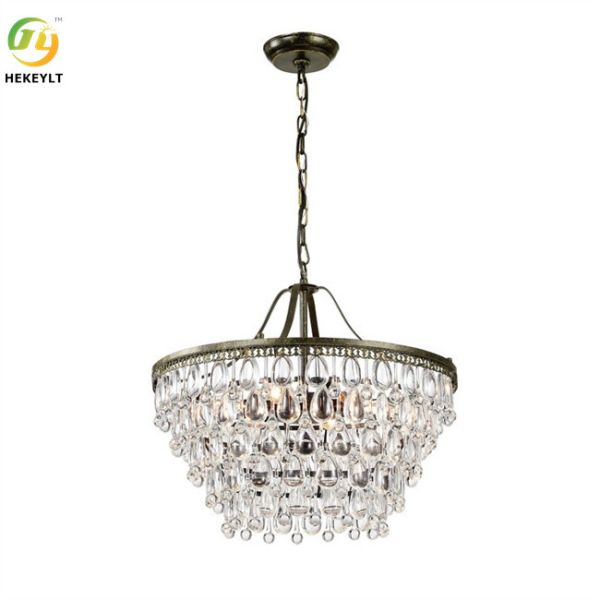 Buy E12 Modern Luxury Clear Tiered Led Chandelier With Crystal Accents at wholesale prices