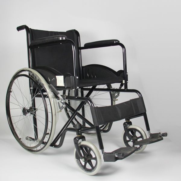 Buy Bare Bones Basic Folding Steel Wheelchair With Powder Coating Frame at wholesale prices