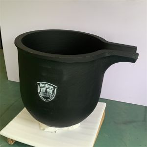 Cylindrical Graphite Gold Smelting Crucible High Temperature Resistant 150kg